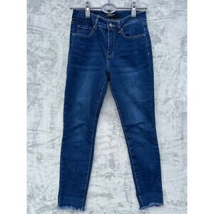 Fire & Rain Blue Denim Jeggings Skinny Jeans Distressed Hem High Waist Girls - 5